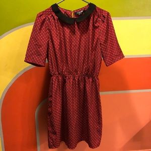 Little red collar dress